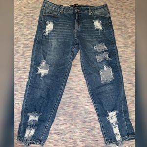 Chic Soul Distressed Skinny Jeggings 22 Plus Size